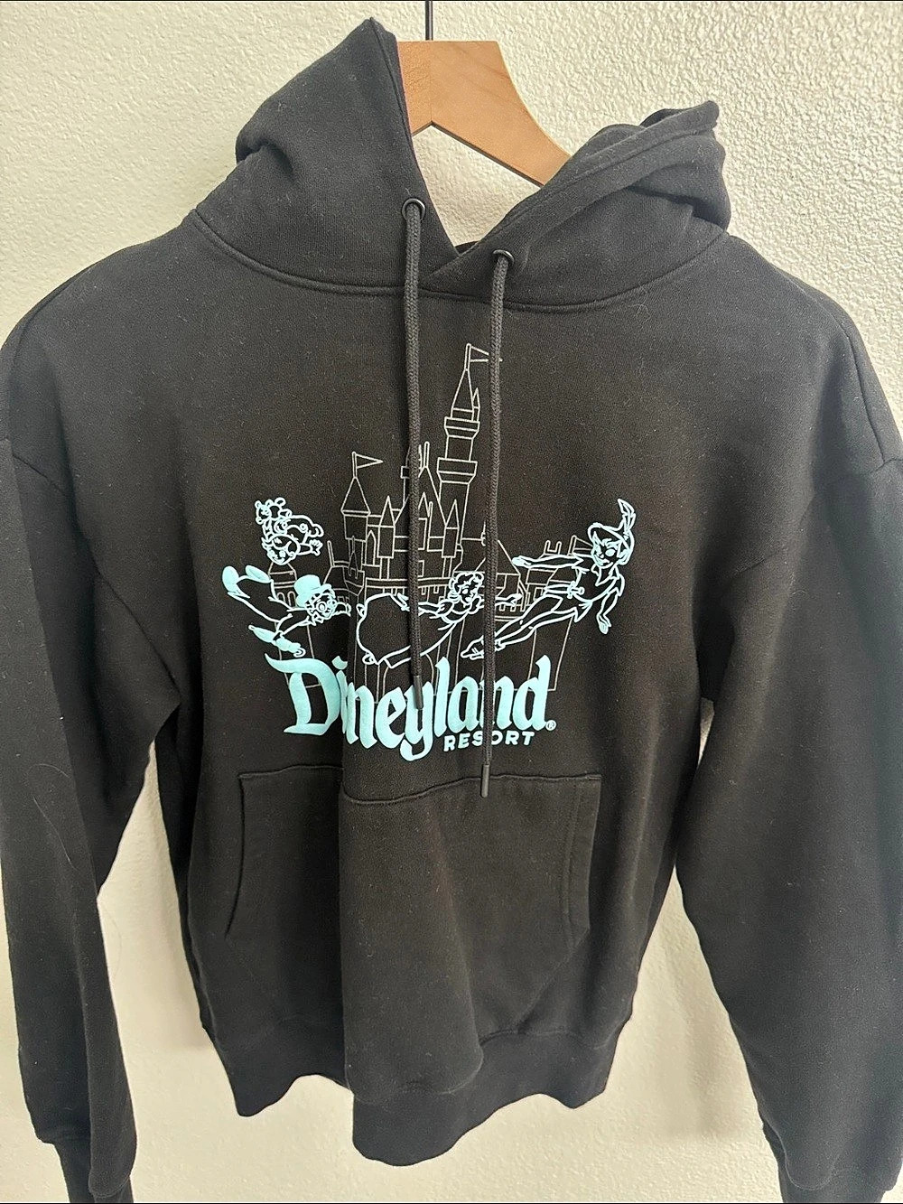 Disney Dneyland Resort Peter Pan Hoodie Black Size XS Like New